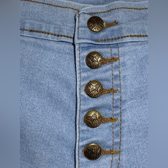 Y2k BB jeans shorts high waisted, L (junior) = Adult S - Picture 4 of 16